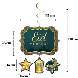 Eid Mubarak Büyük Tavan Kapı Süs