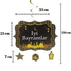 İyi Bayramlar Büyük Tavan Süs  