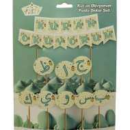 Kuran Okuyorum Pasta Dekor Seti
