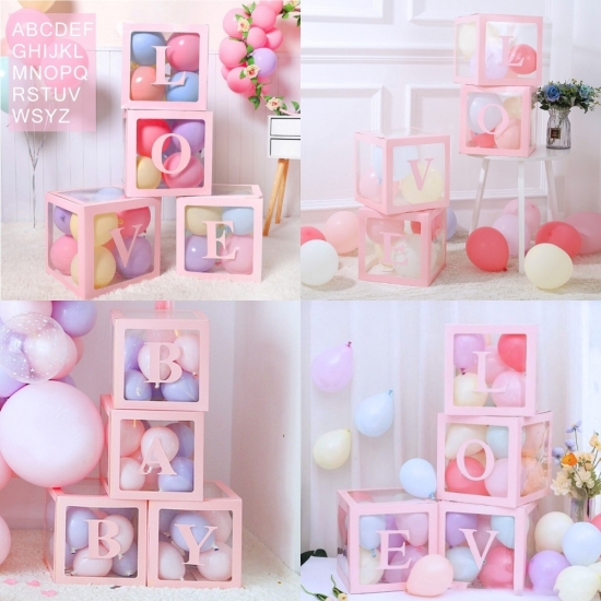 Şeffaf Balon Kutu Pembe 17 cm Şeffaf Balon Kutu Pembe 17 cm