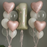 Pembe Fiyonk Temalı Uçan Balon Demeti