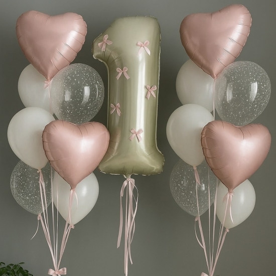 Pembe Fiyonk Temalı Uçan Balon Demeti Pembe Fiyonk Temalı Uçan Balon Demeti