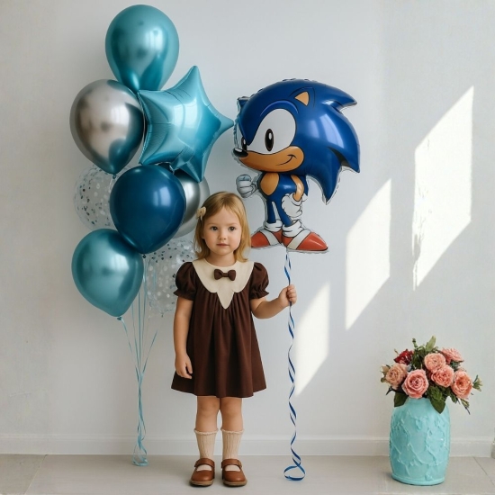 Sonic Figürlü Uçan Balon Seti