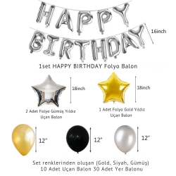 Uçan Balon Doğum Günü Yetişkin  Seti