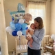 Bebek Arabalı Uçan Balon Seti - Yandan Görünüm