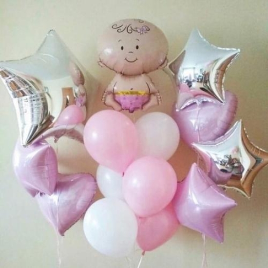 Baby Shower Uçan Balon Seti (Kız Çocuğu için )