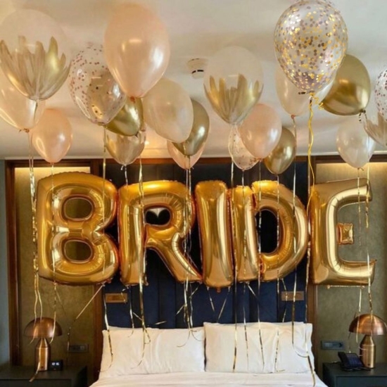 Bride Uçan Balon Paketi Gold