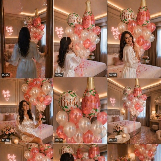 Bekarlığa Veda Uçan Balon Oda Süsleme Seti