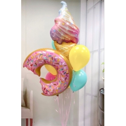 Dondurma ve Donut Uçan Balon Seti