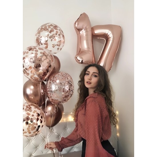 Uçan Balon Sevgiliye Rakam Sürprizi