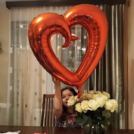 Kalp İçi Boş Uçan Balon 100 cm