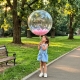 Uçan Şeffaf  Tüylü Balon 60 cm