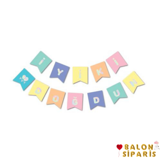 İyi Ki Doğdun Macaron Hologram Banner