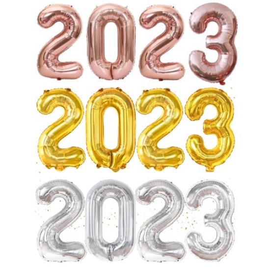 2023 Yılbaşı Folyo Rakam Balon Set