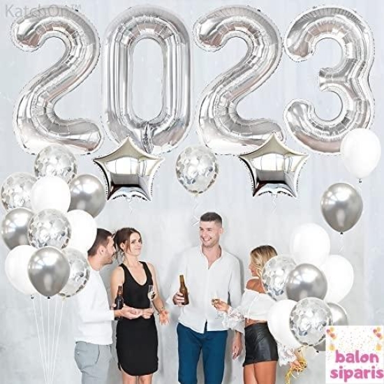 2023 Yılbaşı Folyo Rakam Balon Set