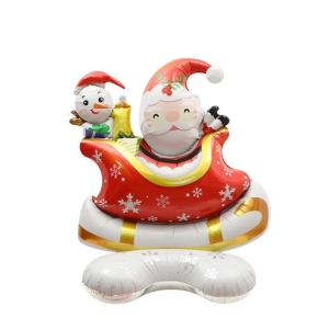 Ayaklı Kızaklı Noel Baba Folyo Balon