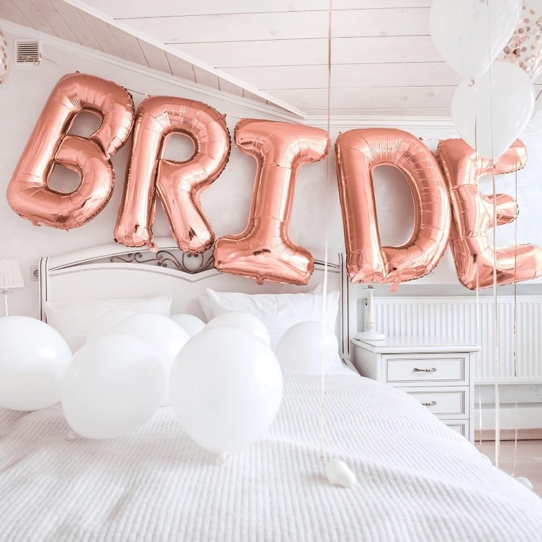 BRIDE yazılı büyük boy harf folyo balon