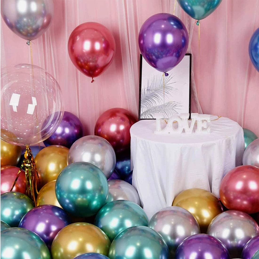 Krom uçan balon demeti yakın çekim