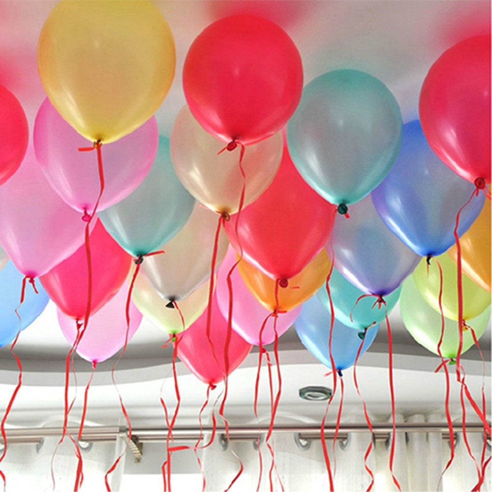 Rengarenk metalik uçan balon seti