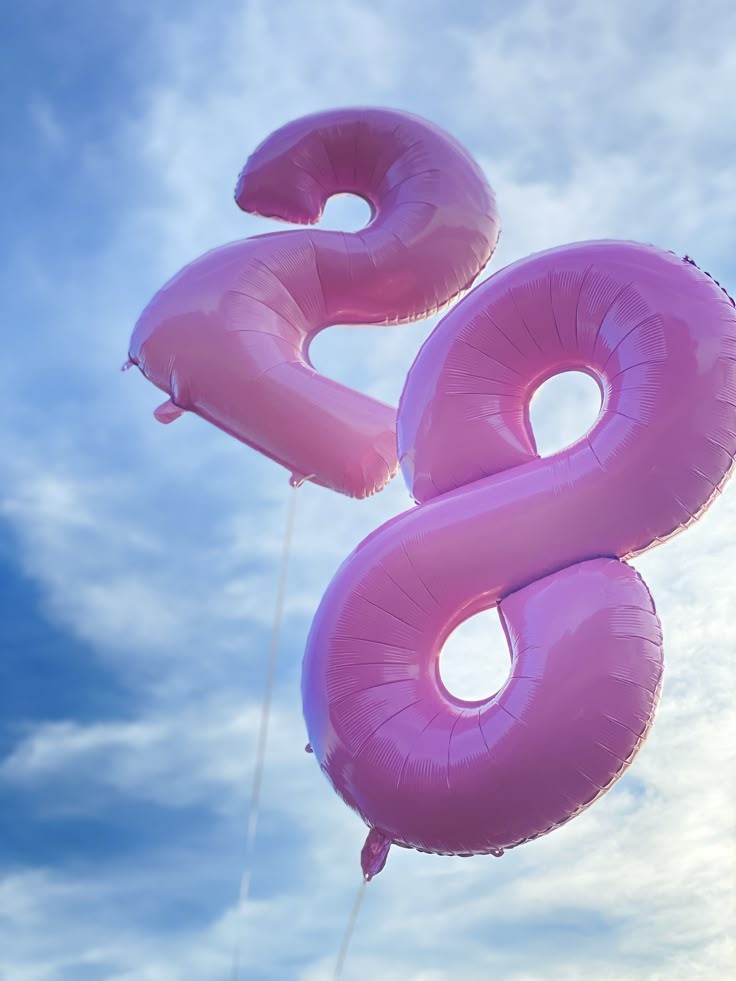 Pembe rakam folyo uçan balon dekorasyonu