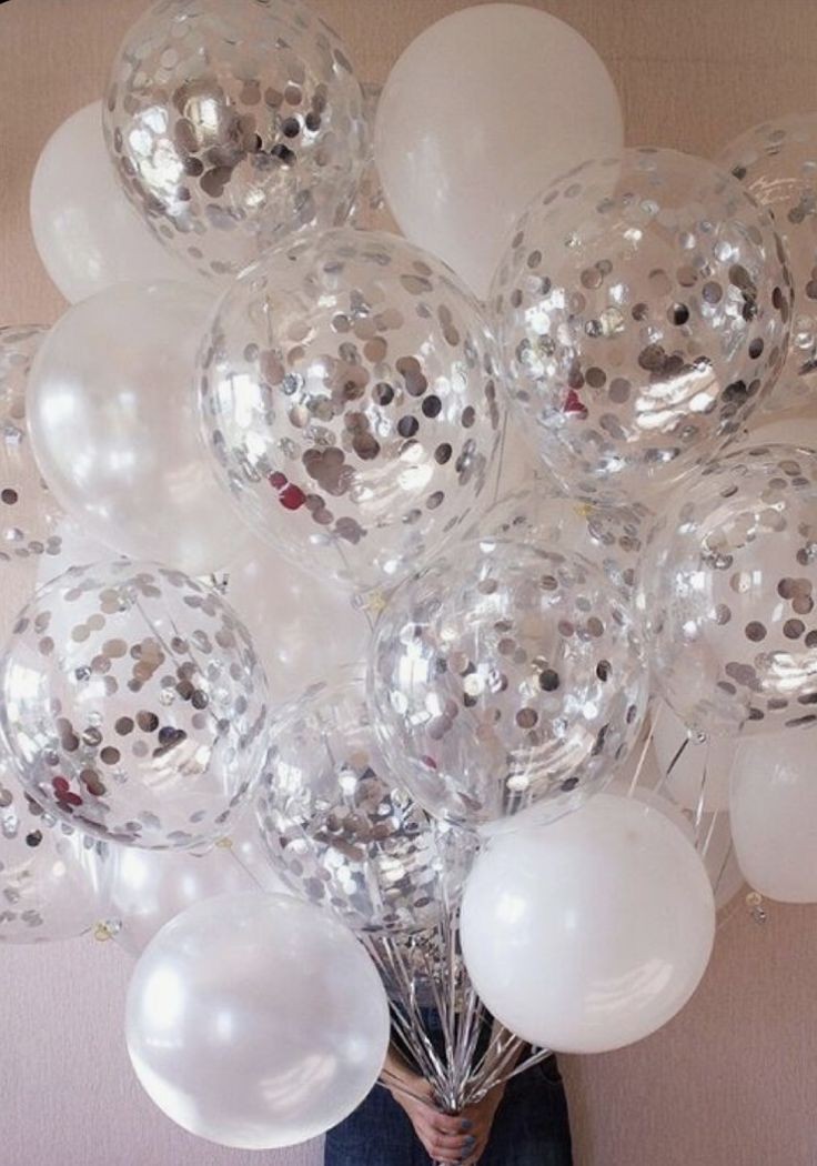 Gümüş simli şeffaf uçan balon yeni model