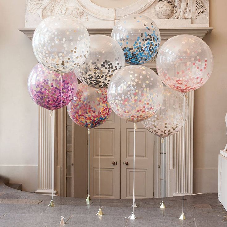Şeffaf simli uçan balon masa süslemesi